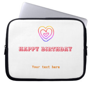 Simple minimal elegant custom logo here Happy  Laptop Sleeve