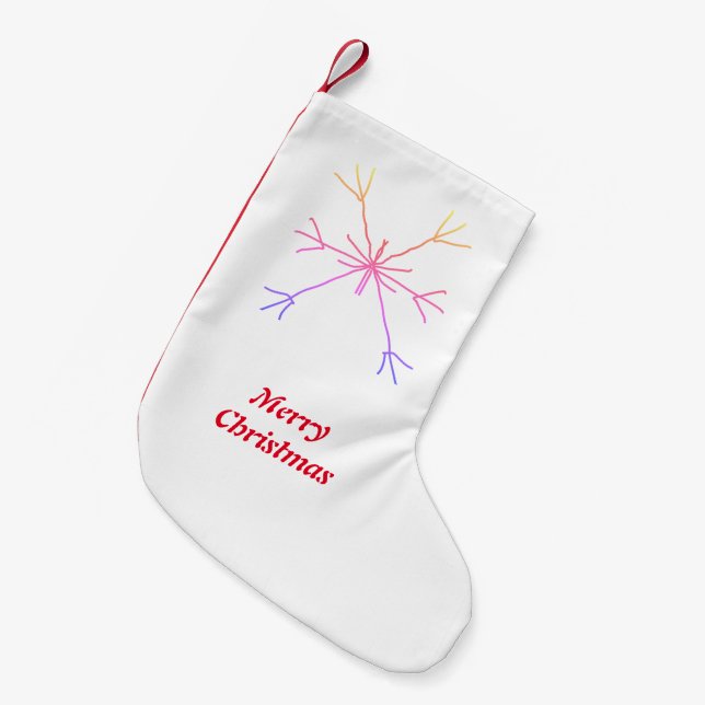 Simple minimal elegant custom merry Christmas Chri Small Christmas Stocking (Front (Hanging))