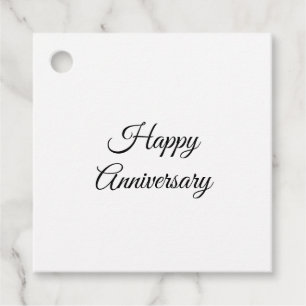 Simple minimal elegant  happy anniversary gift tag