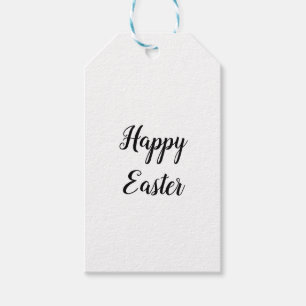 Simple minimal elegant happy easter gift tag