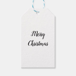 Simple minimal elegant  merry christmas gift tag