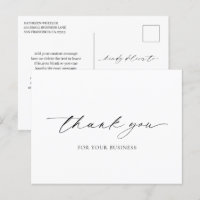 Simple Minimal Elegant Modern Business Thank You