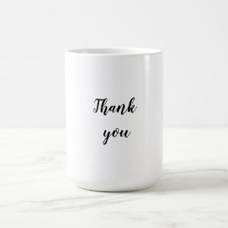 Simple minimal elegant thank you elegant custom c coffee mug