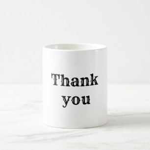 Simple minimal elegant thank you elegant custom  c coffee mug