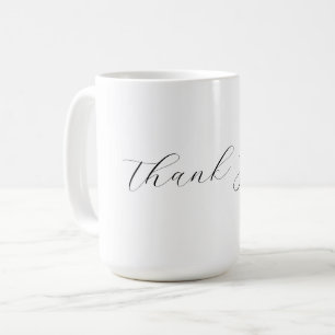 Simple minimal elegant thank you elegant custom  c coffee mug