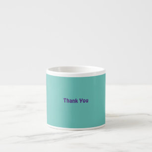 Simple minimal elegant thank you elegant custom  c espresso cup