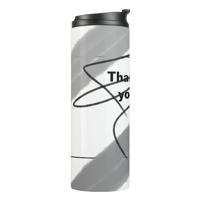 Simple minimal elegant thank you elegant custom  c thermal tumbler (Rotated Left)