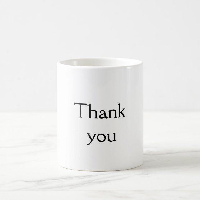 Simple minimal elegant thank you elegant custom  coffee mug (Center)