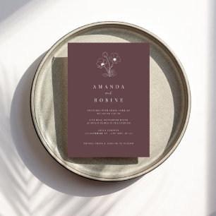 Simple Minimal Elegant Wedding Invitation