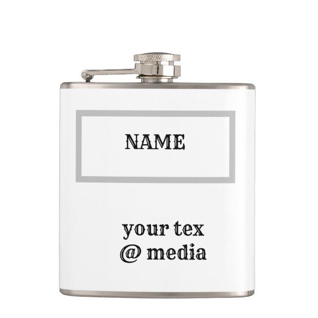 Simple minimal elegant your text here custom flask (Front)