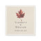 Simple Minimal Fall Leaf Cream Wedding