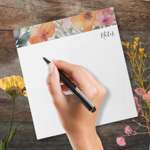 Simple Minimal Floral Everyday Notepad