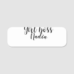 simple minimal girl boss add name text image busin tag