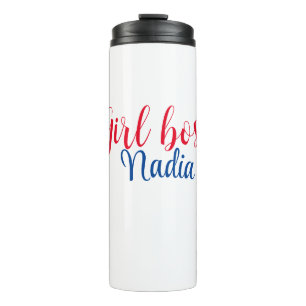 simple minimal girl boss add name text image busin thermal tumbler
