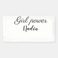 simple minimal girl power add name text image busi