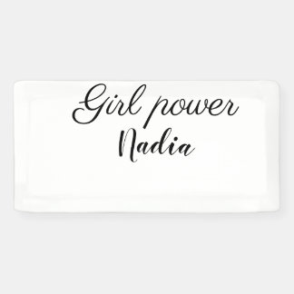 simple minimal girl power add name text image busi banner