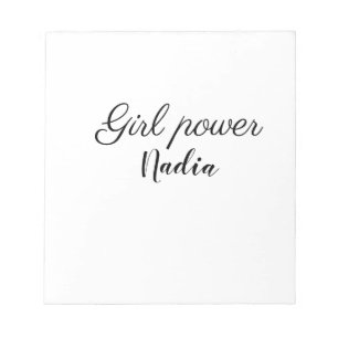 simple minimal girl power add name text image busi notepad