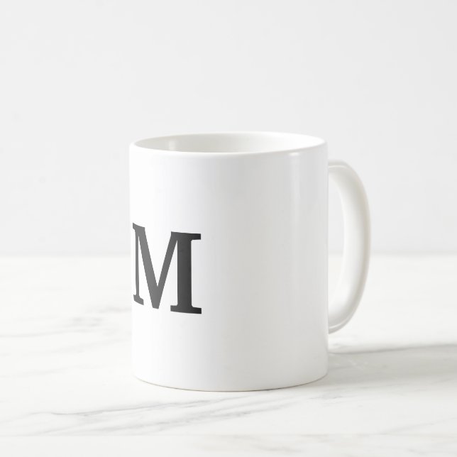 simple minimal gold monogram personalised modern c coffee mug (Front Right)