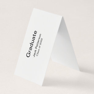 simple minimal graduate add name modern class business card