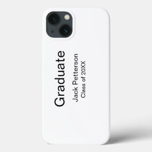 simple minimal graduate add name modern class  iPhone 13 case