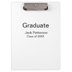 simple minimal graduate add name modern class clipboard