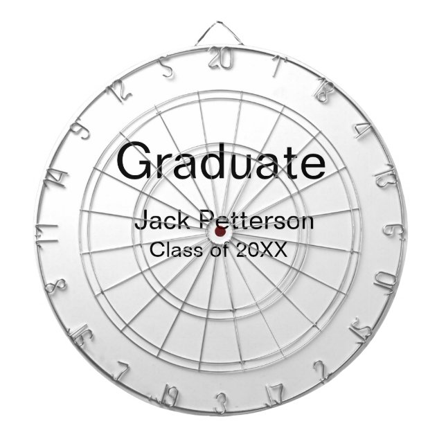 simple minimal graduate add name modern class  dartboard (Front)