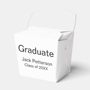 simple minimal graduate add name modern class  favour box