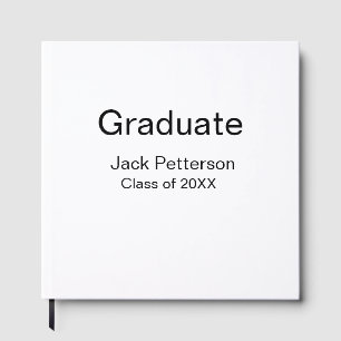 simple minimal graduate add name modern class guest book