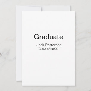 simple minimal graduate add name modern class  invitation