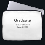 simple minimal graduate add name modern class  laptop sleeve<br><div class="desc">Customise template design</div>