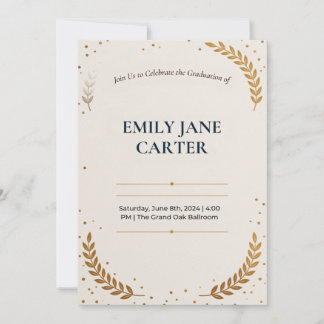 simple minimal graduation invitation