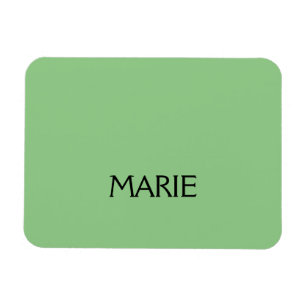 SIMPLE MINIMAL GREEN ADD YOUR NAME TEXT GIFT MAGNET