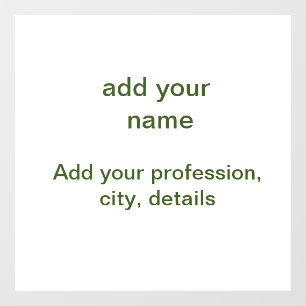 Simple minimal green add your text name photo cust