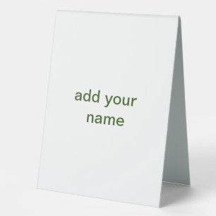 Simple minimal green add your text name photo cust