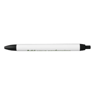 Simple minimal green add your text name photo cust black ink pen