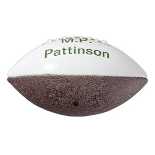 Simple minimal green add your text name photo cust football