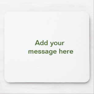 Simple minimal green add your text name photo cust mouse pad