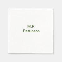 Simple minimal green add your text name photo cust