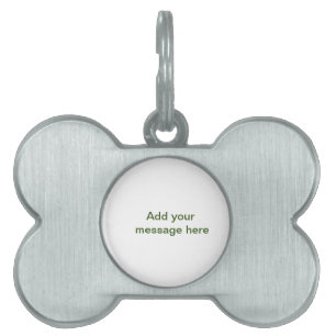 Simple minimal green add your text name photo cust pet ID tag