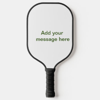 Simple minimal green add your text name photo cust pickleball paddle