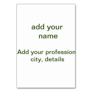 Simple minimal green add your text name photo cust table number
