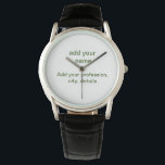 Simple minimal green add your text name photo cust watch<br><div class="desc">design</div>