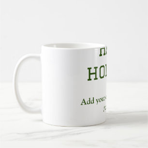 Simple minimal green happy holidays Christmas Coffee Mug