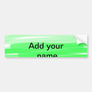Simple minimal green shade add name text logo thro bumper sticker