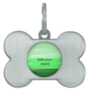 Simple minimal green shade add name text logo thro pet ID tag