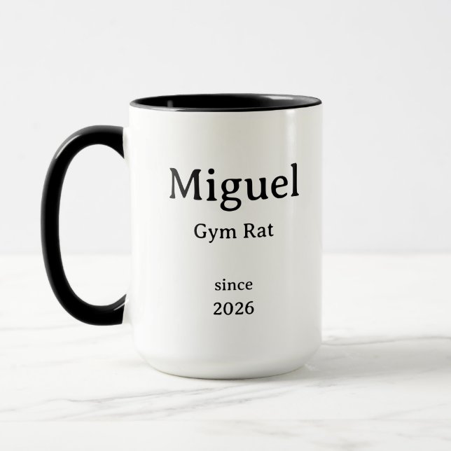 Simple Minimal Gym Rat Mug (Left)