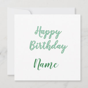simple minimal happy birthday add your name