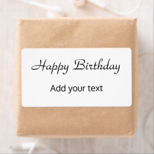 simple minimal happy birthday calligraphy texture