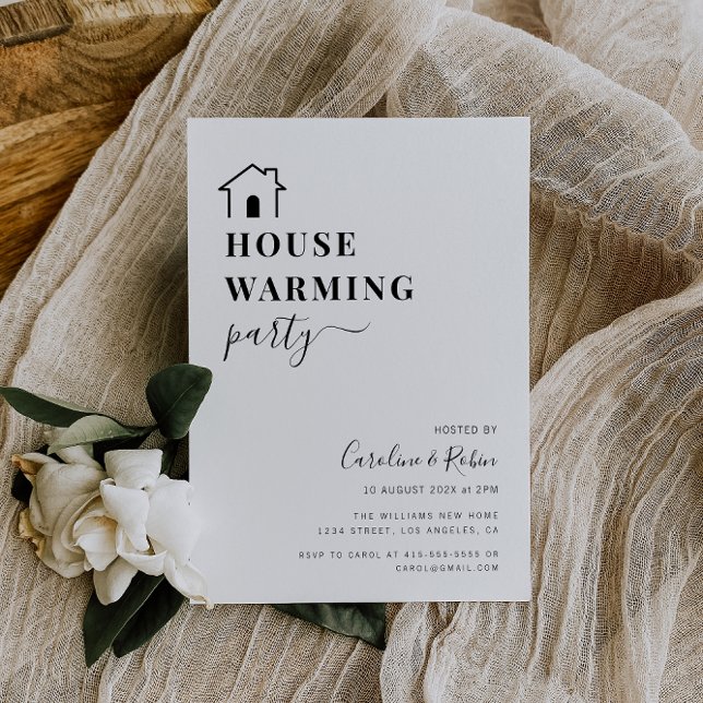 simple minimal housewarming party invitation (Creator Uploaded)