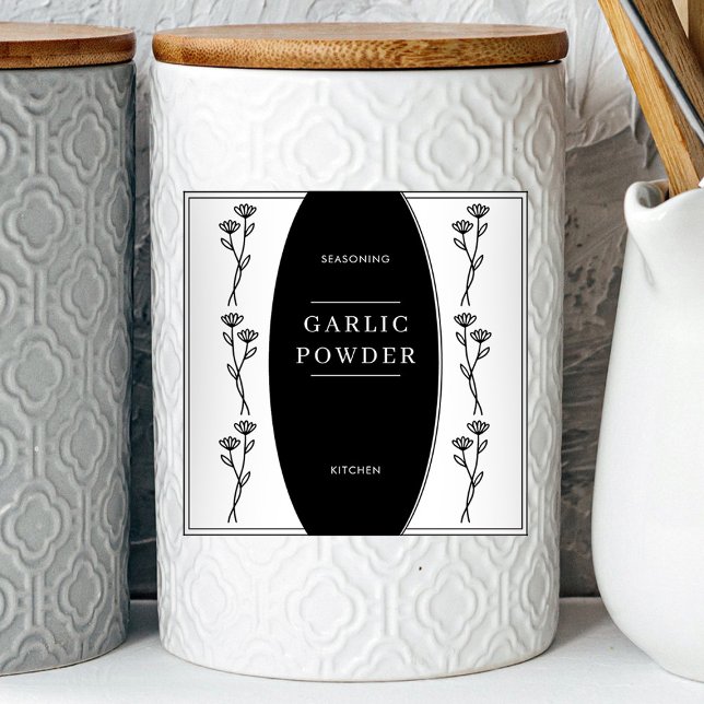 Simple Minimal Kitchen Seasoning Pantry Jar Label (Creator Uploaded)